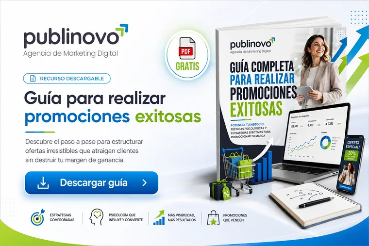 Guía en PDF para realizar promociones exitosas · Publinovo