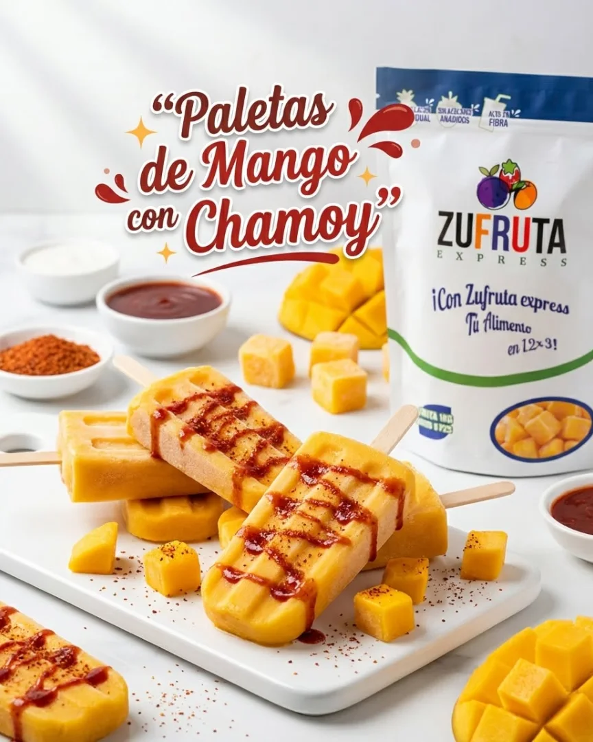 Pieza de redes: paletas de mango con chamoy